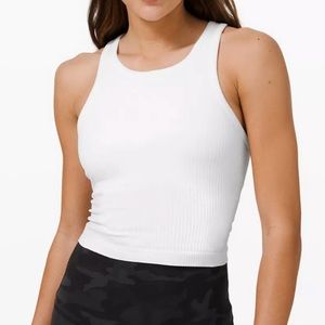 Lululemon White Ebb to Street Racerback Tank 4 NWT